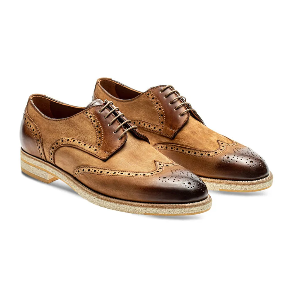 BERLINA WINGTIP CUOIO Evening Stitching