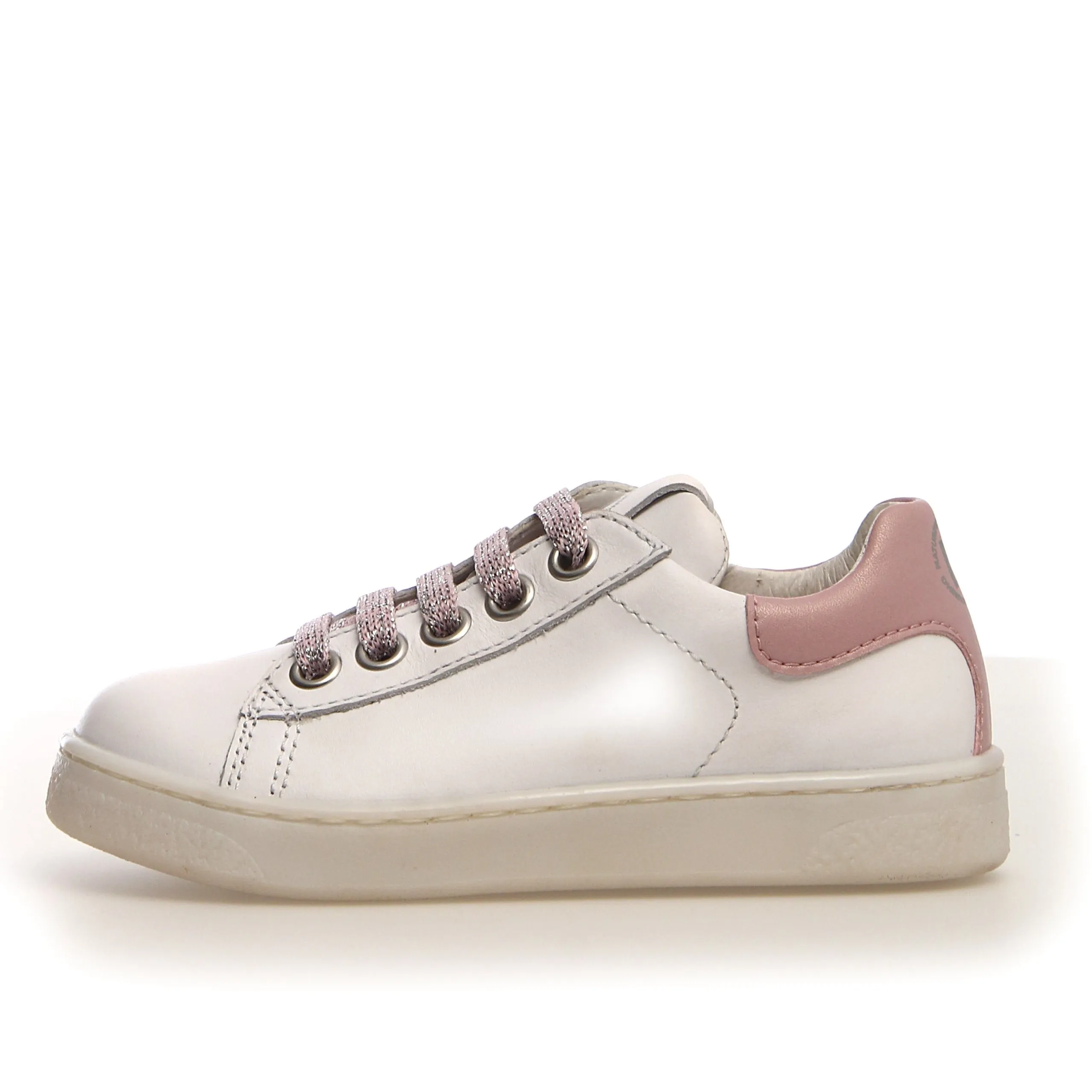 Big Kids Shoes Naturino Girl's Flich Sneaker Shoes, White/Pink