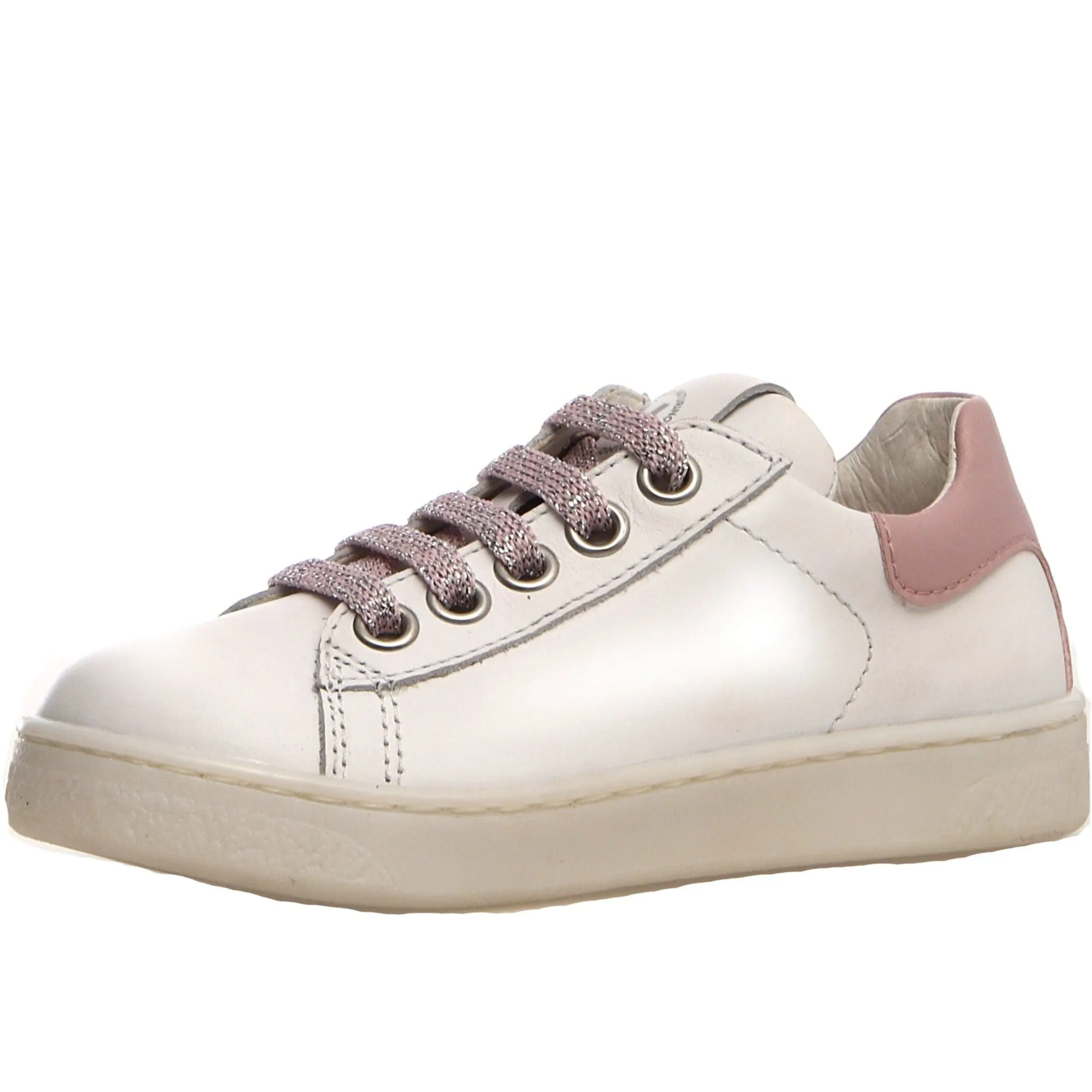 Colorful kids' fashion Naturino Girl's Flich Sneaker Shoes, White/Pink