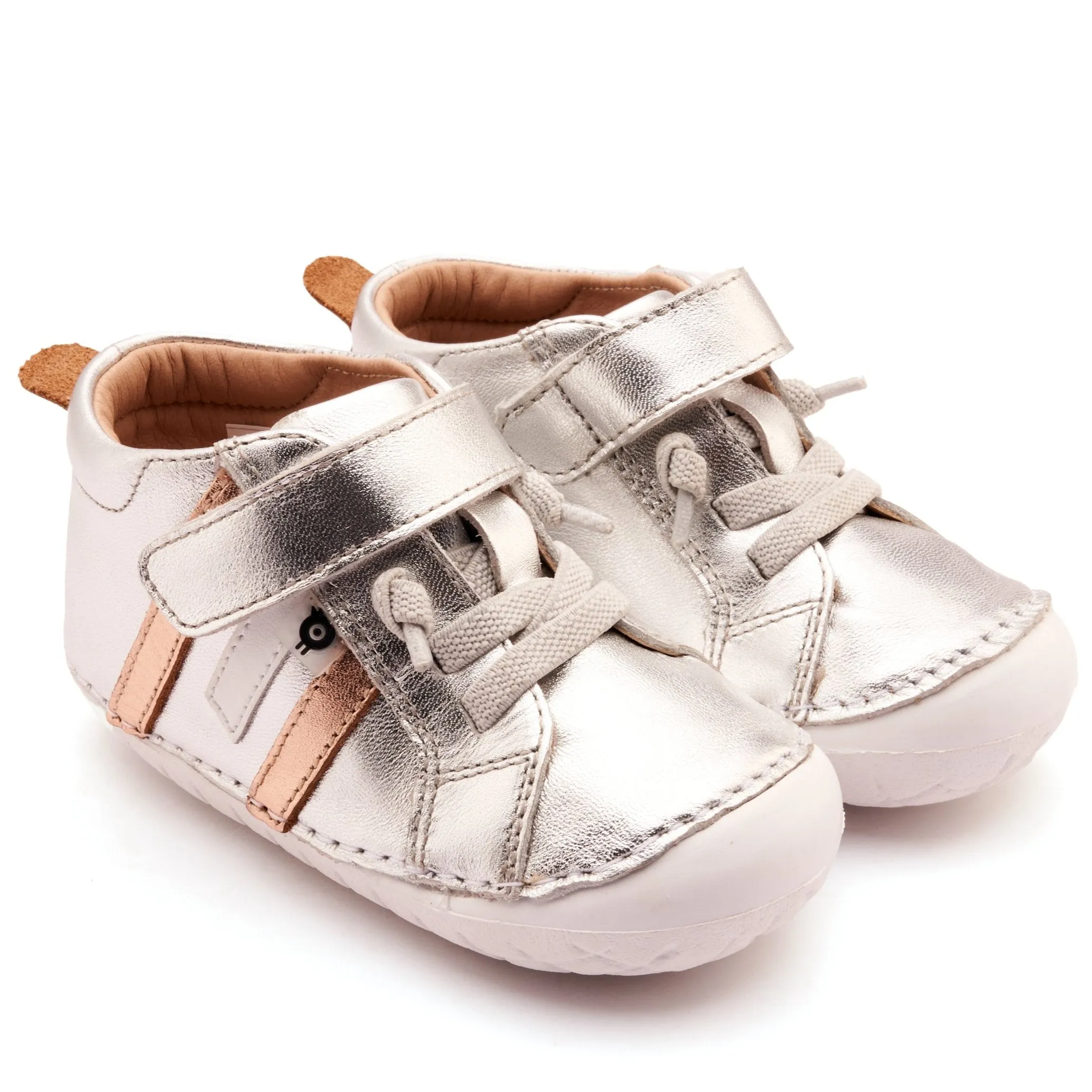Big Kids Shoes Old Soles Boy's and Girl's Away Pave Casual Shoes - Silver / Copper / Snow