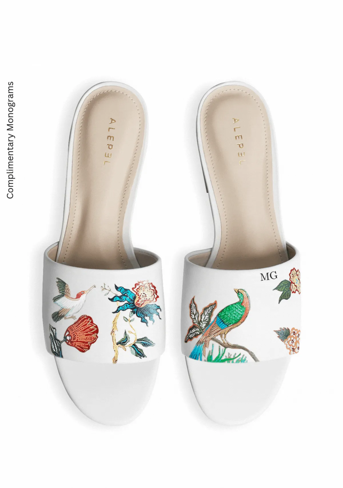 Bird Floral White Slide Quick Release Buckle
