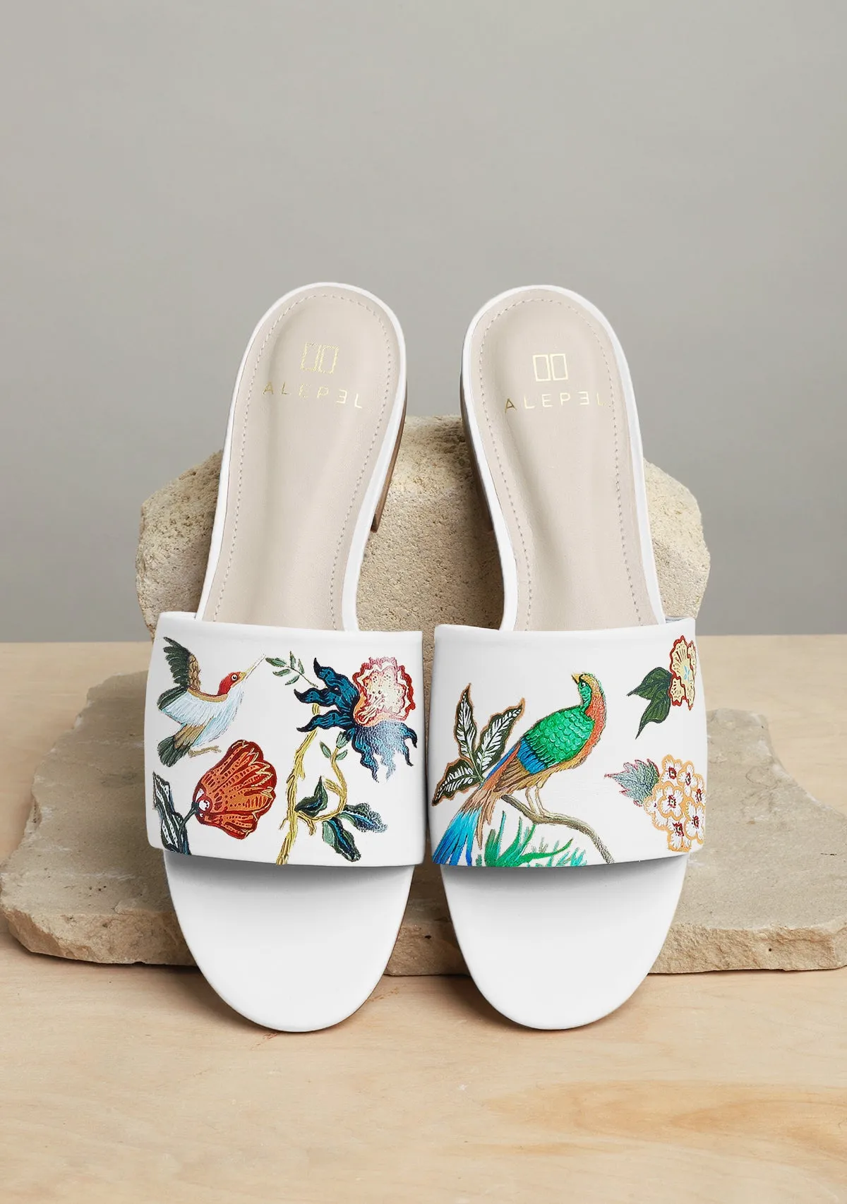 Bird Floral White Slide Quick Release Buckle