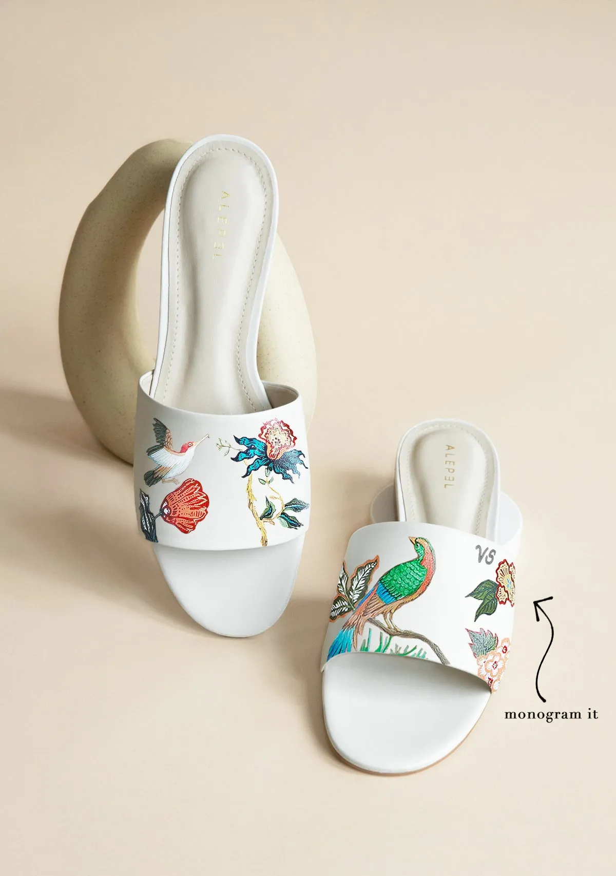 Bird Floral White Slide Quick Release Buckle