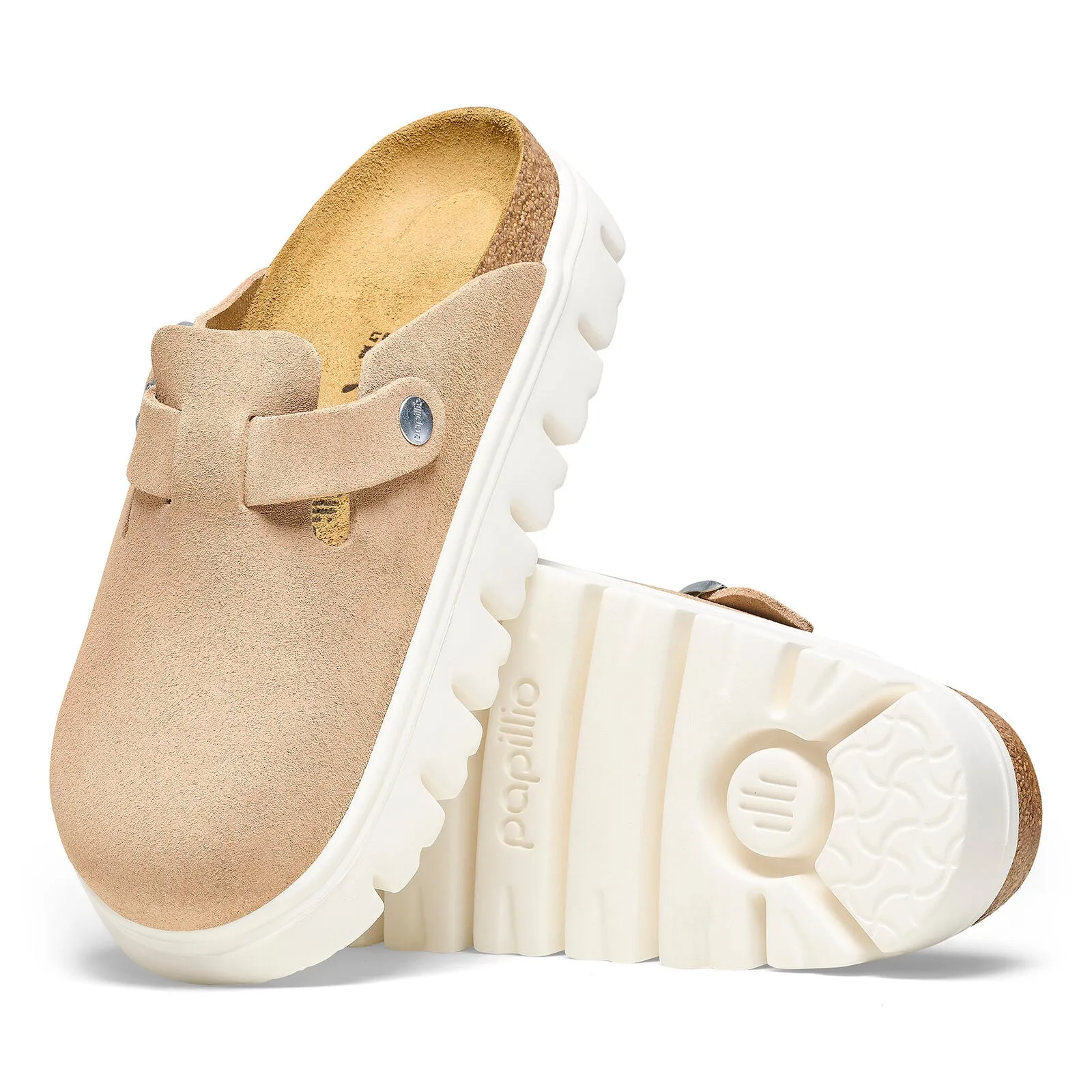 BIRKENSTOCK BOSTON CHUNKY - WARM SAND - N1026176 Feather Feel