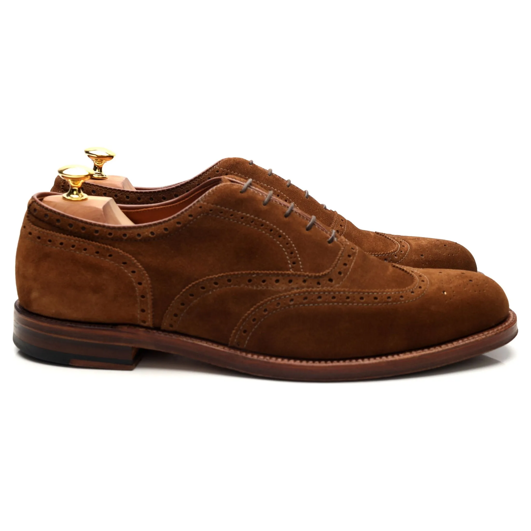 '97460' Snuff Brown Suede Oxford Brogues UK 11 US 11.5 D Quick Walk Fit Work Look