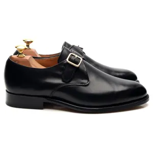Edge Shade Quick Wipe Black Leather Monk Strap UK 6.5