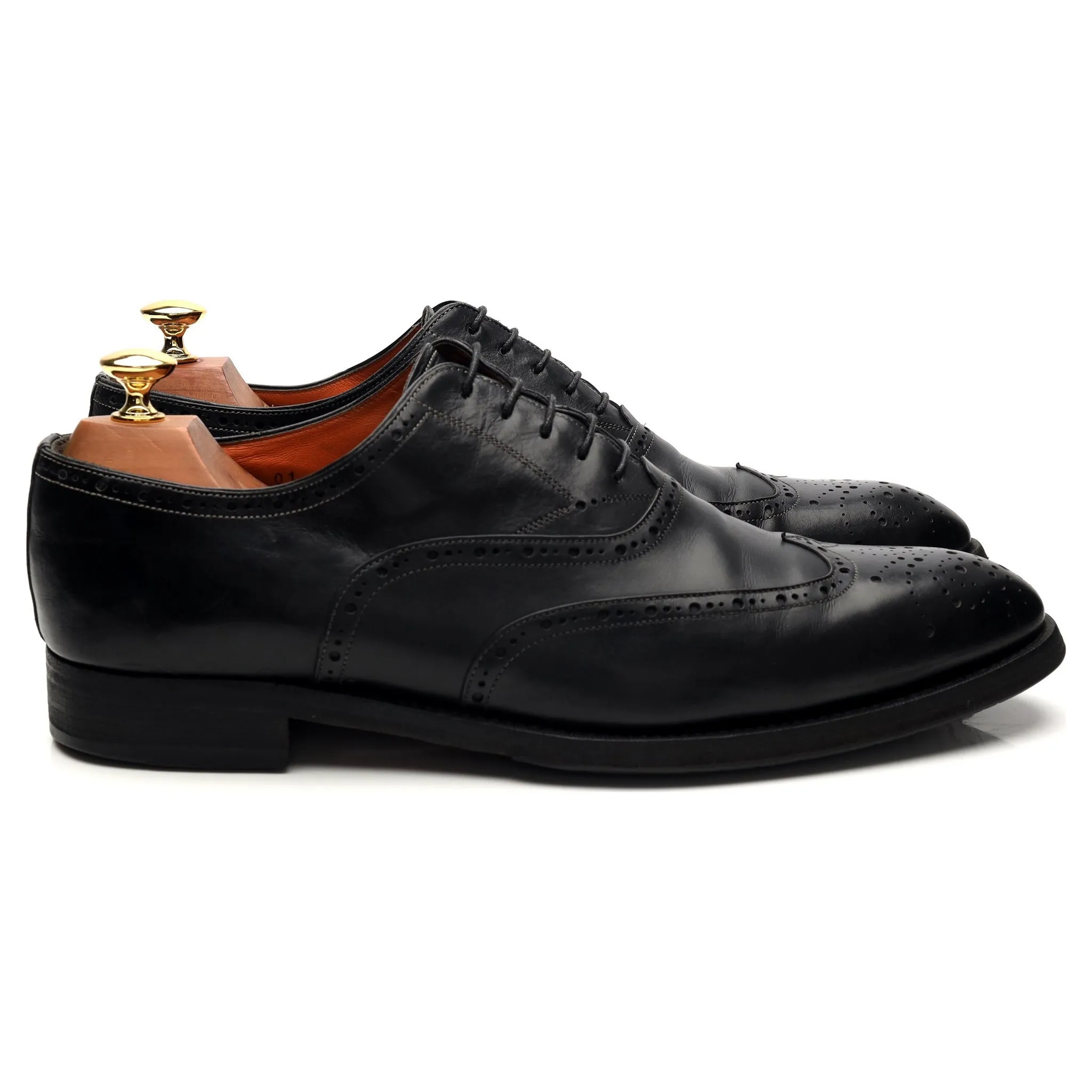 Black Leather Oxford Brogue UK 9 F Everyday Support