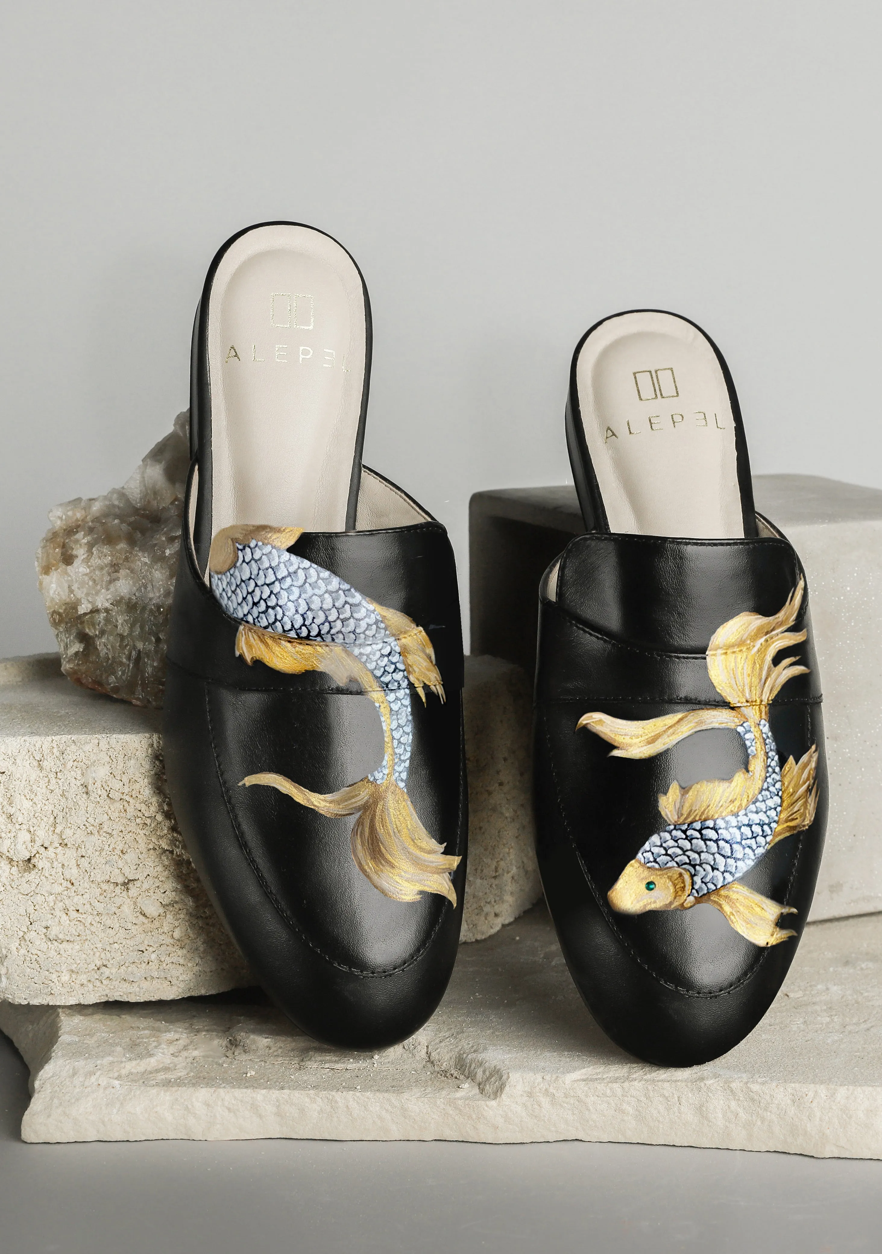 Black Mule Custom Design Flexible Padding