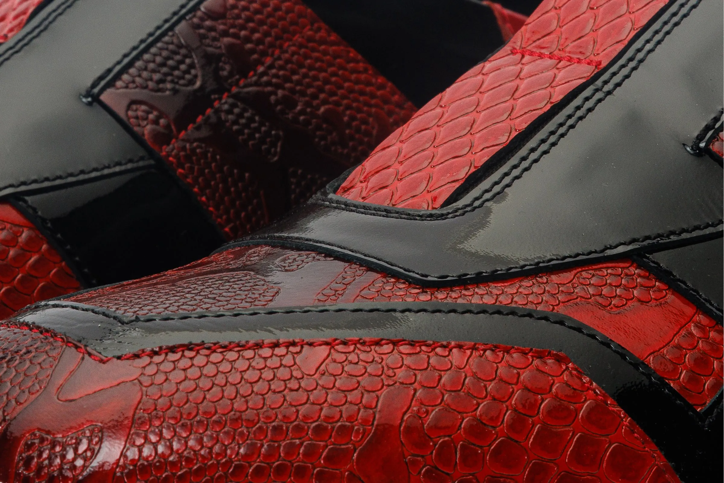 Black-Tie The Milano Snk Red Leather Men Sneaker
