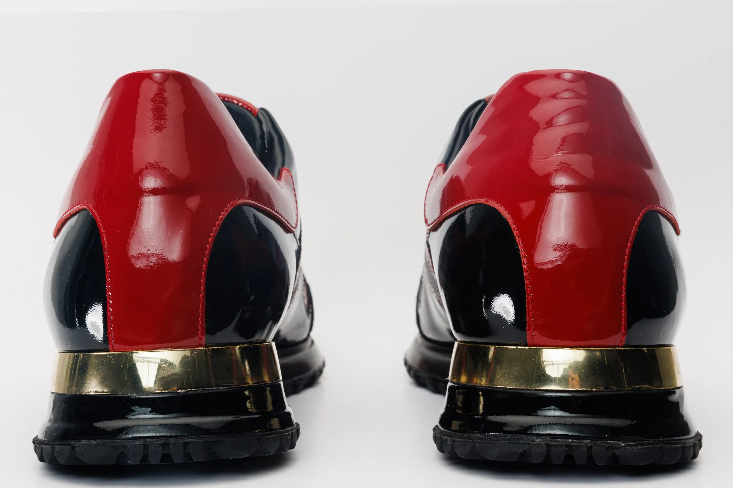 Black-Tie The Milano Snk Red Leather Men Sneaker