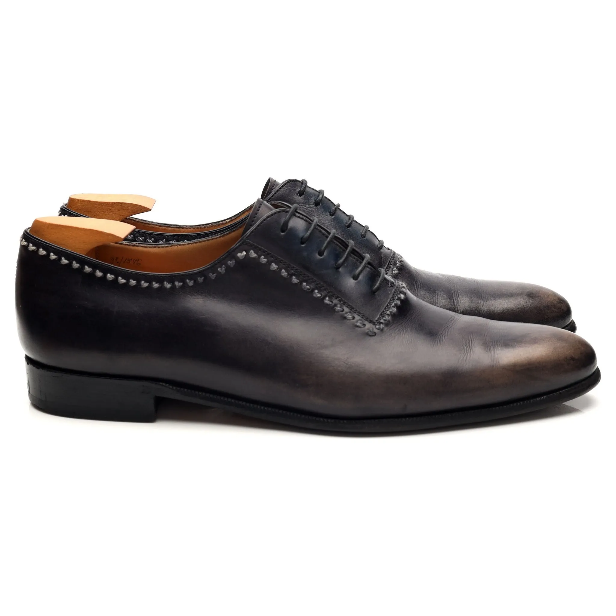 Sleek Style Quick Style Blue / Grey Patina Leather Leather Oxford UK 9.5