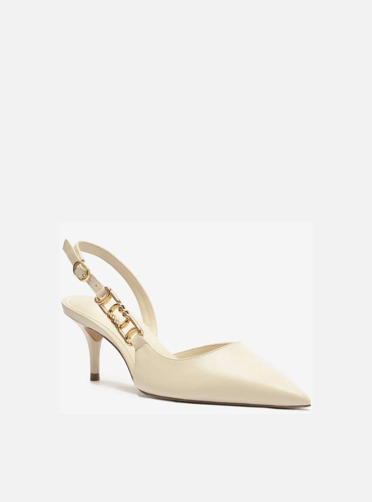 Blue Heels Faye Leather Stiletto Pump