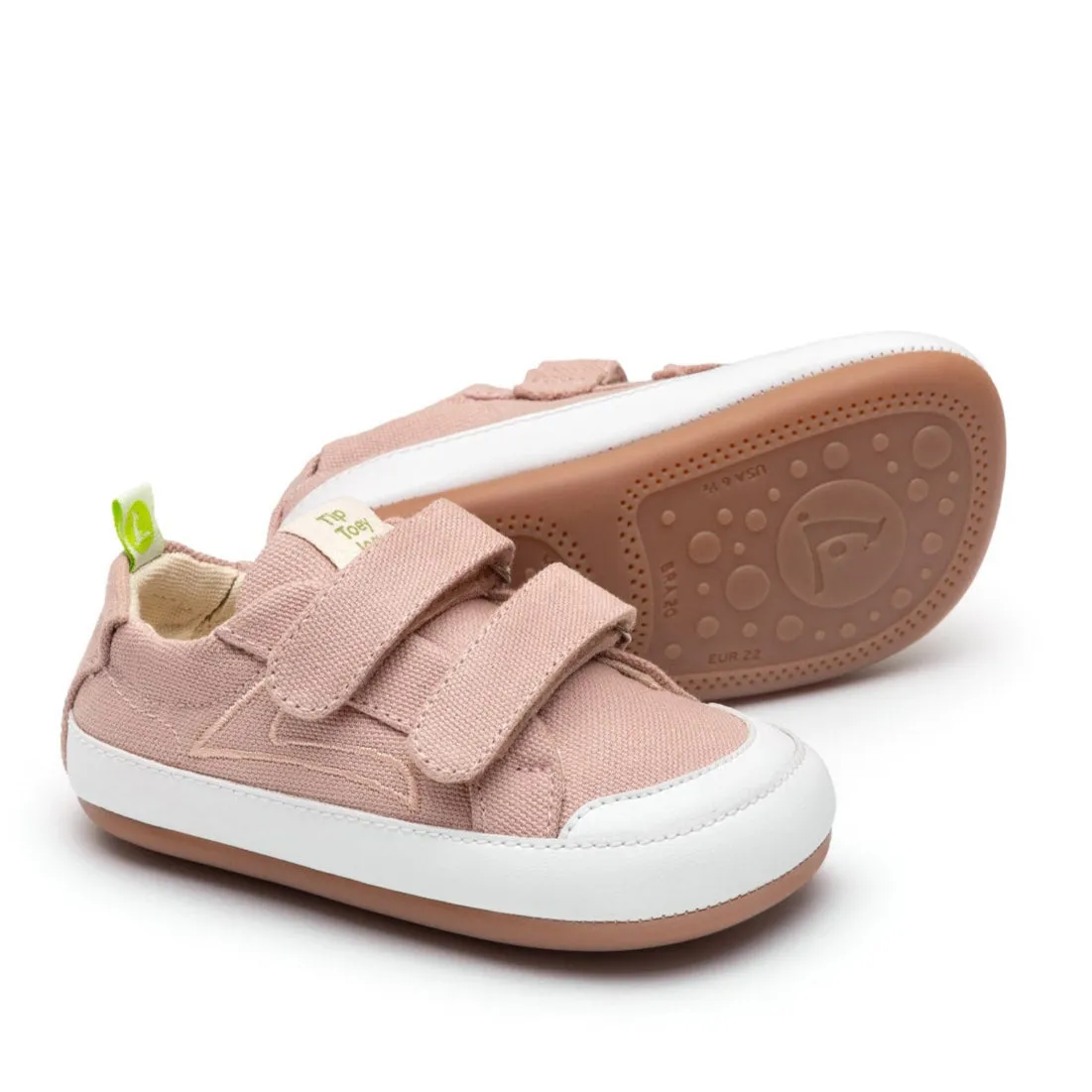 Tip Toey Joey Girl's Bossy Green Sneakers - Lona Rosa Quartzo Mesh kids' shoes Soccer - themed kids' shoes