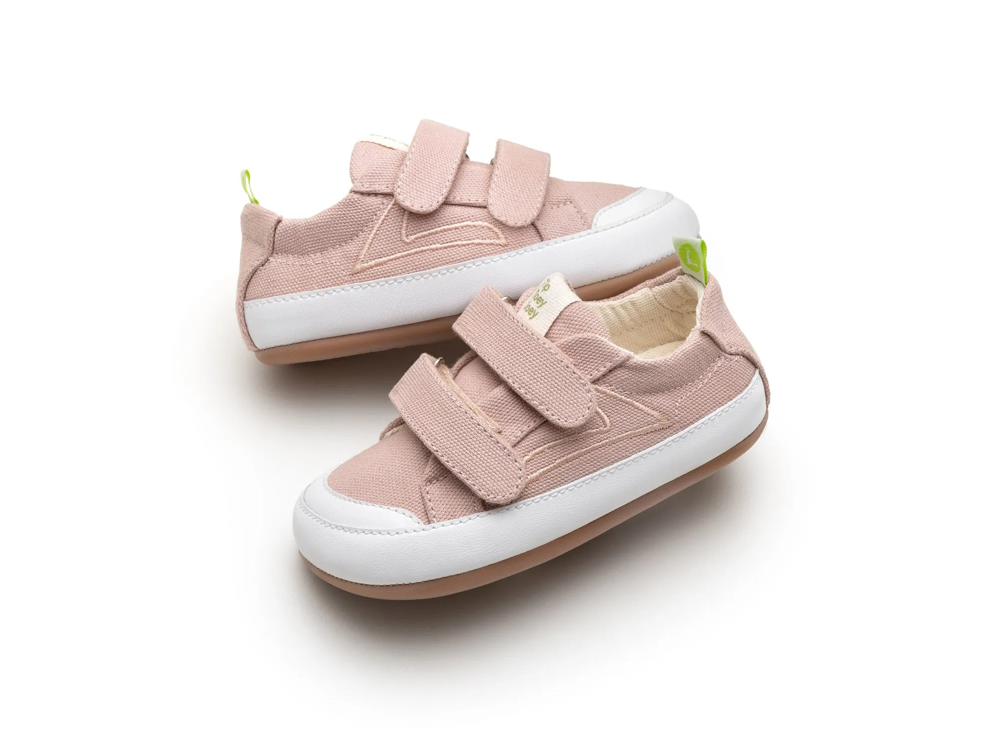Bold Kids Tip Toey Joey Girl's Bossy Green Sneakers - Lona Rosa Quartzo