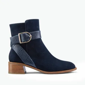 Lightweight Footwear Bologna Ankle Boot | Navy suede