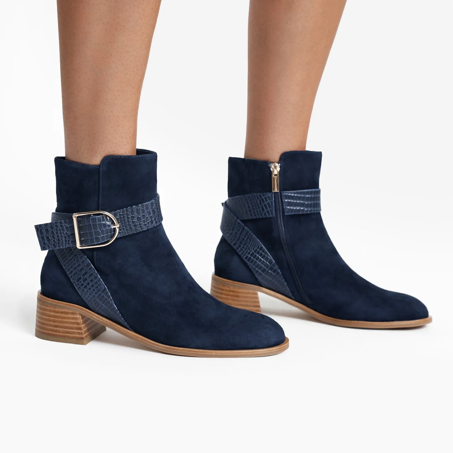 Bologna Ankle Boot | Navy suede Chill Proof