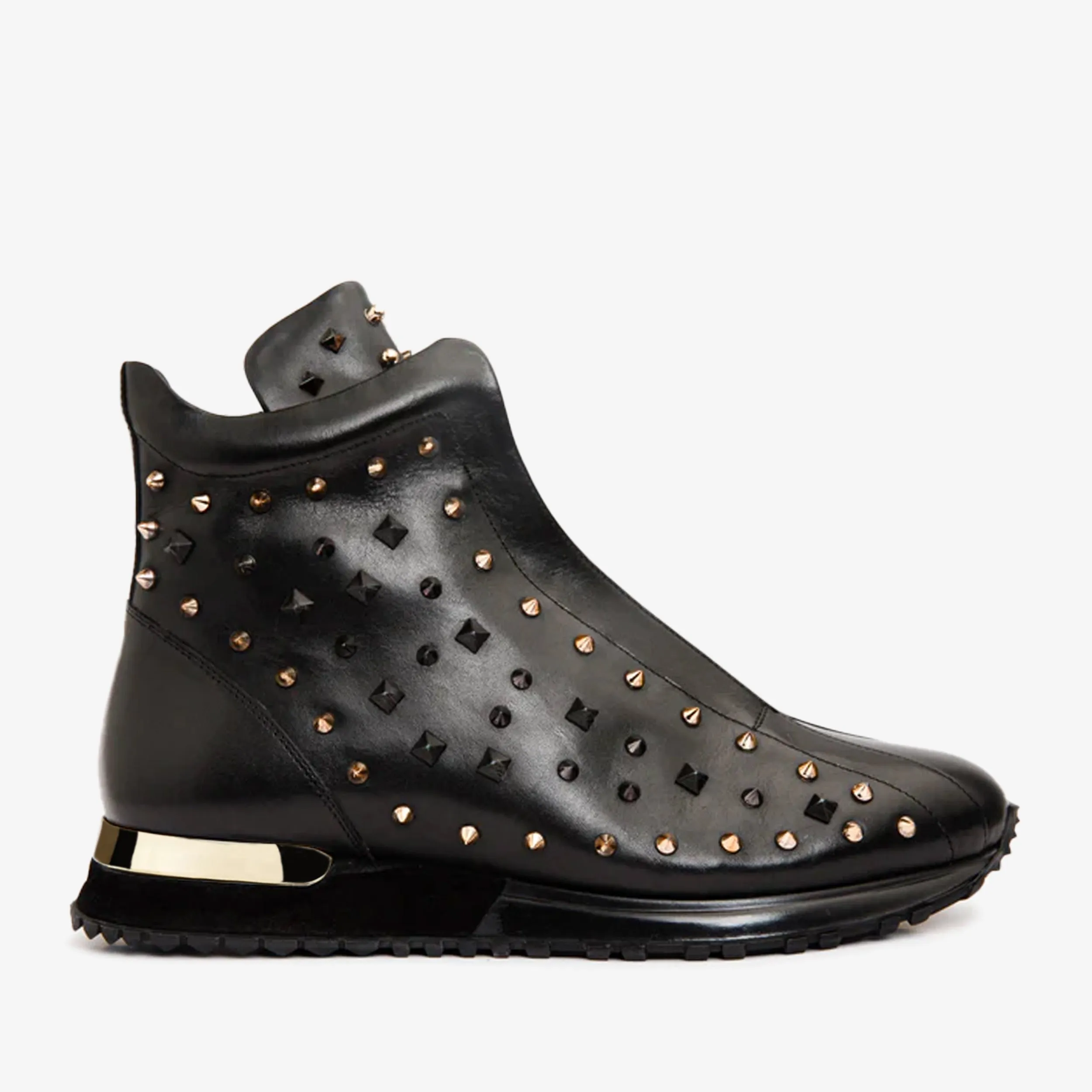 Party Mood Daily Walk The Infanta High-Top Black Spike Leather Men Sneaker Limited Edition