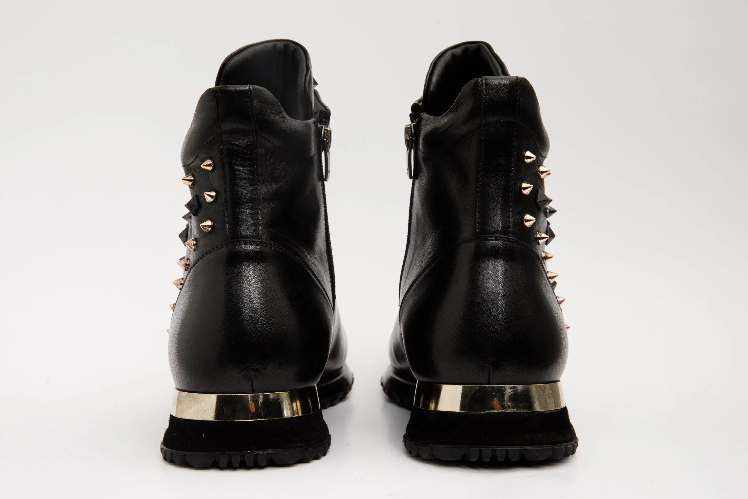 Bone-Guard The Infanta High-Top Black Spike Leather Men Sneaker Limited Edition