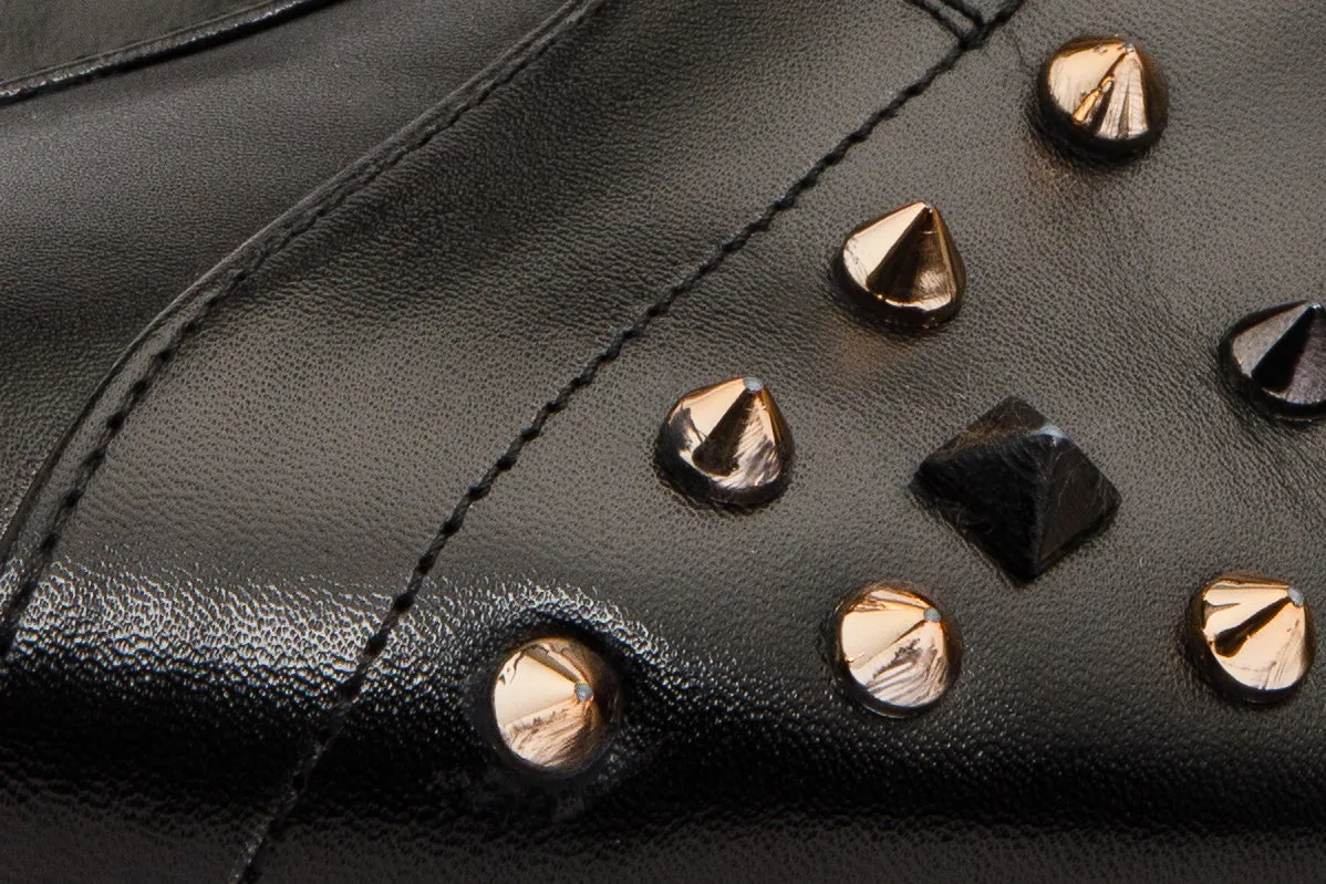 Bone-Guard The Infanta High-Top Black Spike Leather Men Sneaker Limited Edition