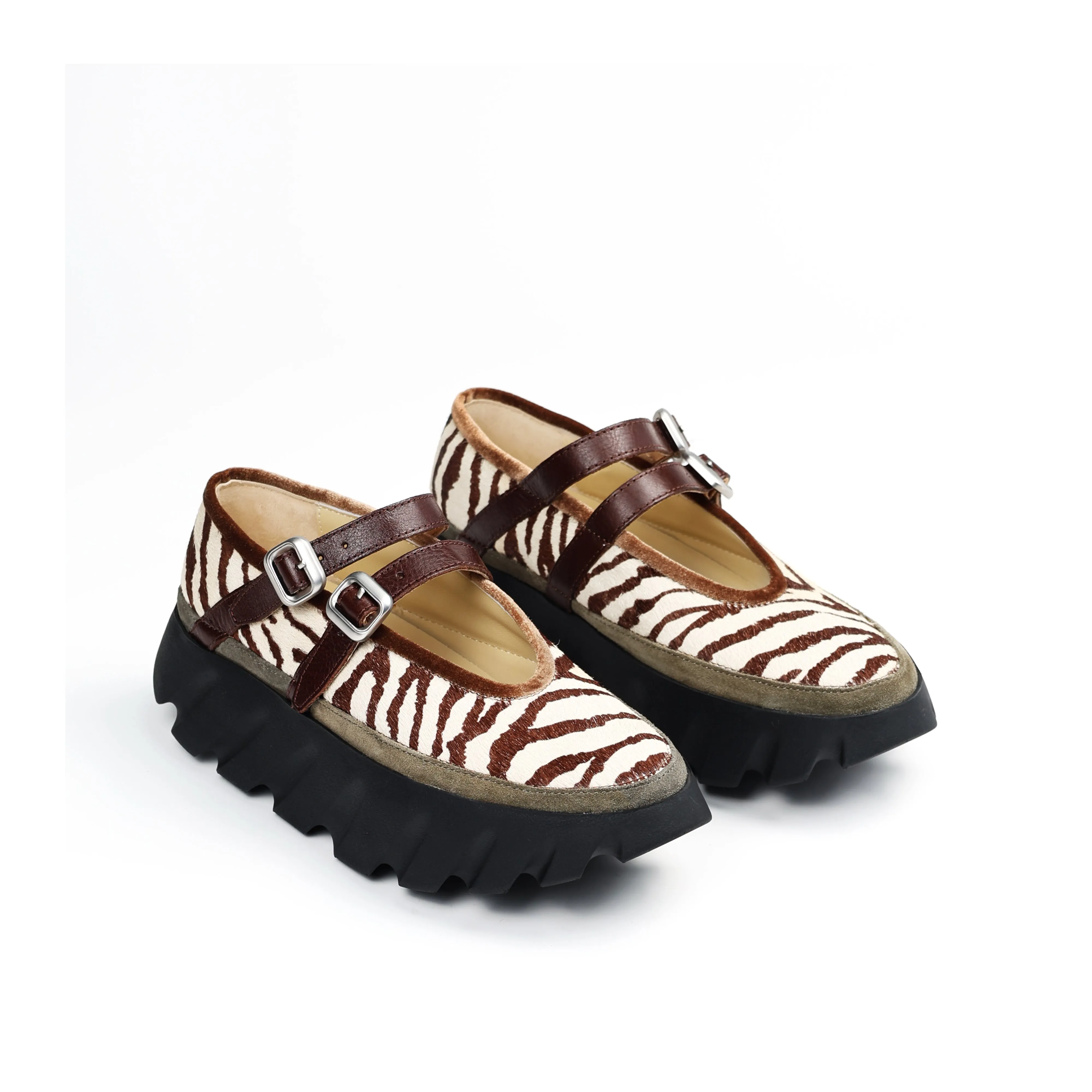 Boosted Height 4CCCCEES TURA BALLET - ZEBRA PRINT