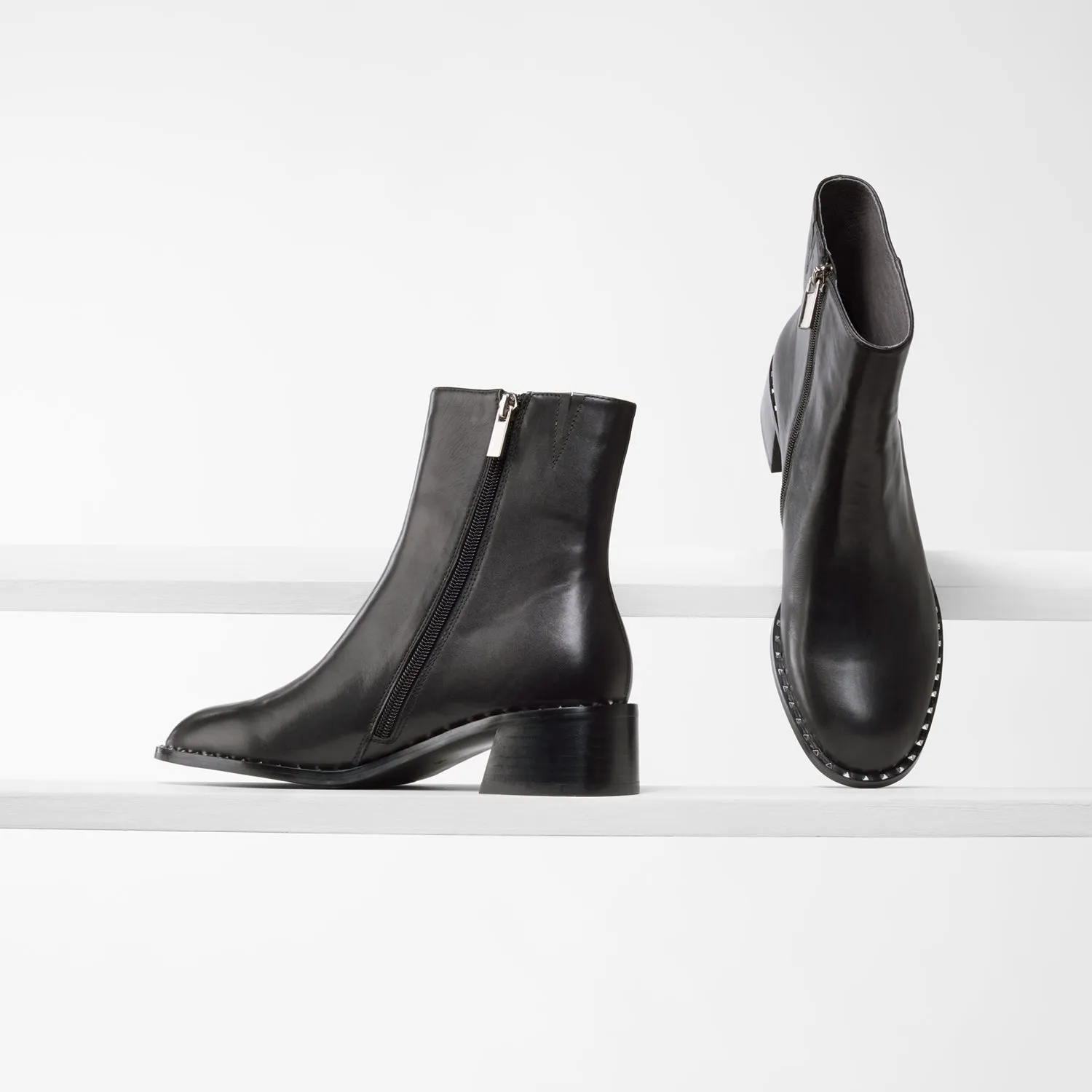 Bordeaux Ankle Boot | black leather Ultra Dry