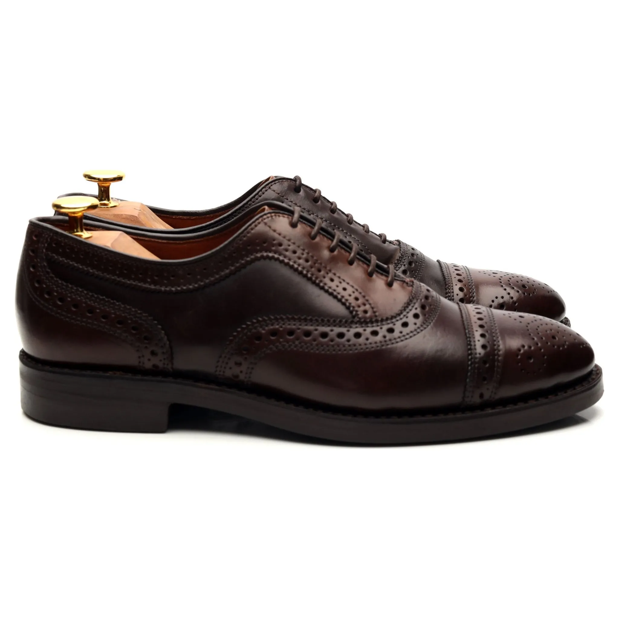 Comfort Walking Shoes 'Strand' Burgundy Cordovan Leather Oxford Brogues UK 6 US 6.5 D
