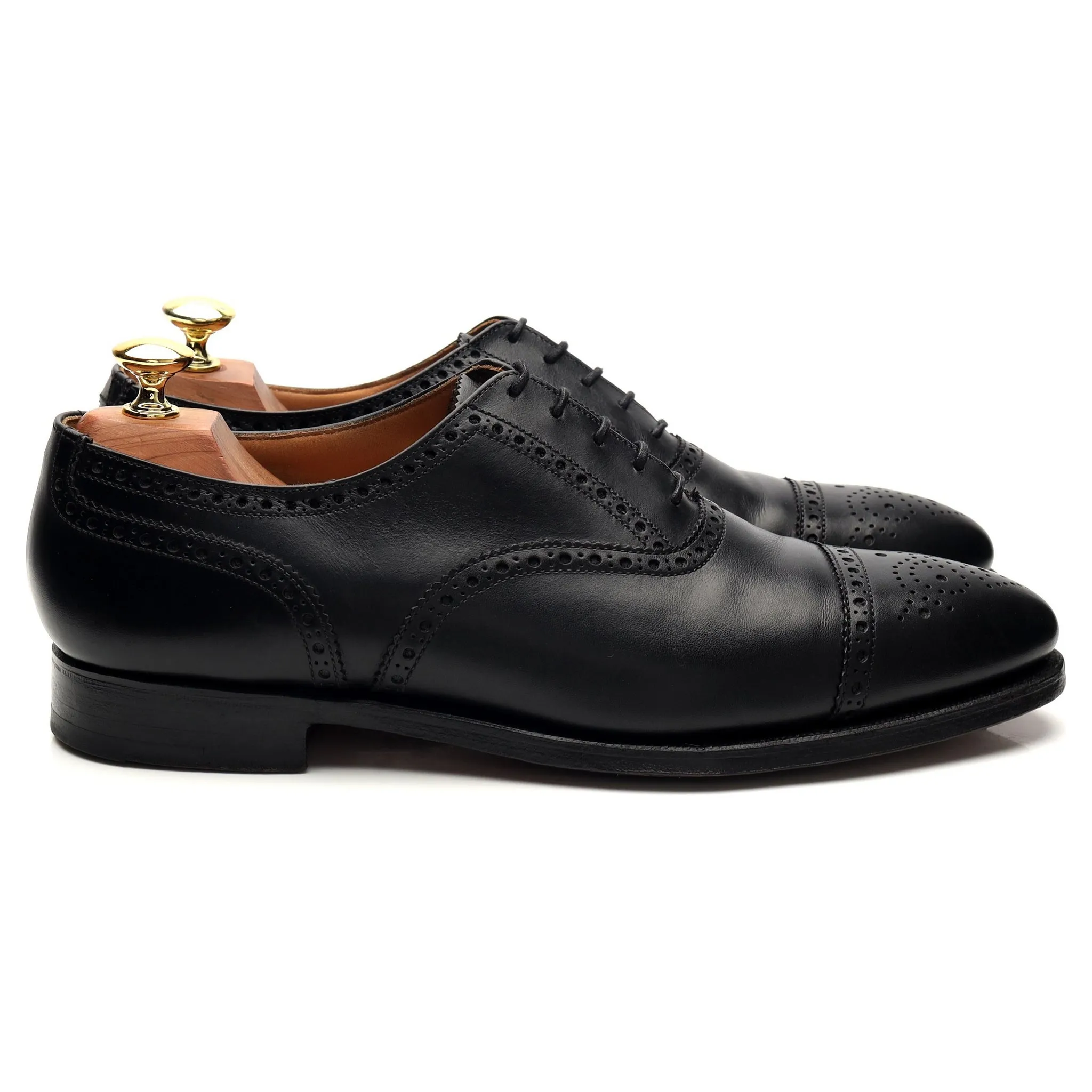 Comfortable Style 'Westfield' Black Leather Oxford Brogue UK 8 E
