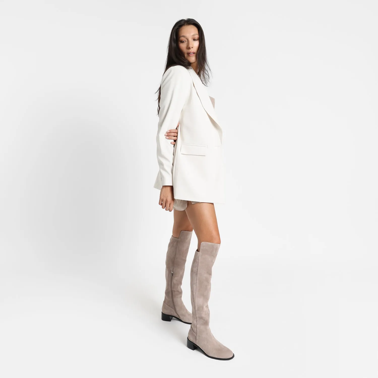 Breathable Lining Brussels Ltd Ed Knee High Boot | Taupe suede