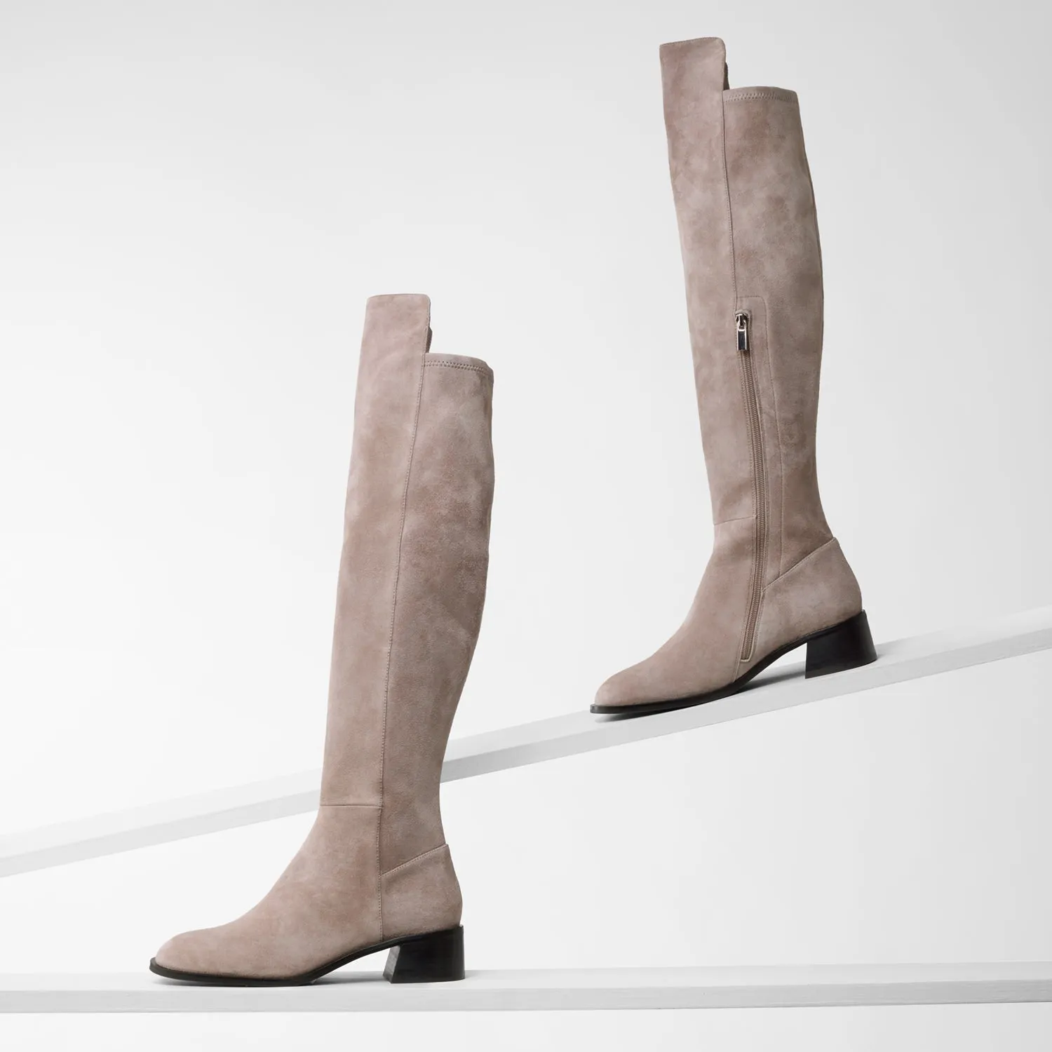 Breathable Lining Brussels Ltd Ed Knee High Boot | Taupe suede