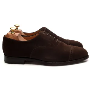 Anglo Italian 'Burlington' Dark Brown Suede Oxford UK 10 E Footwear Essential
