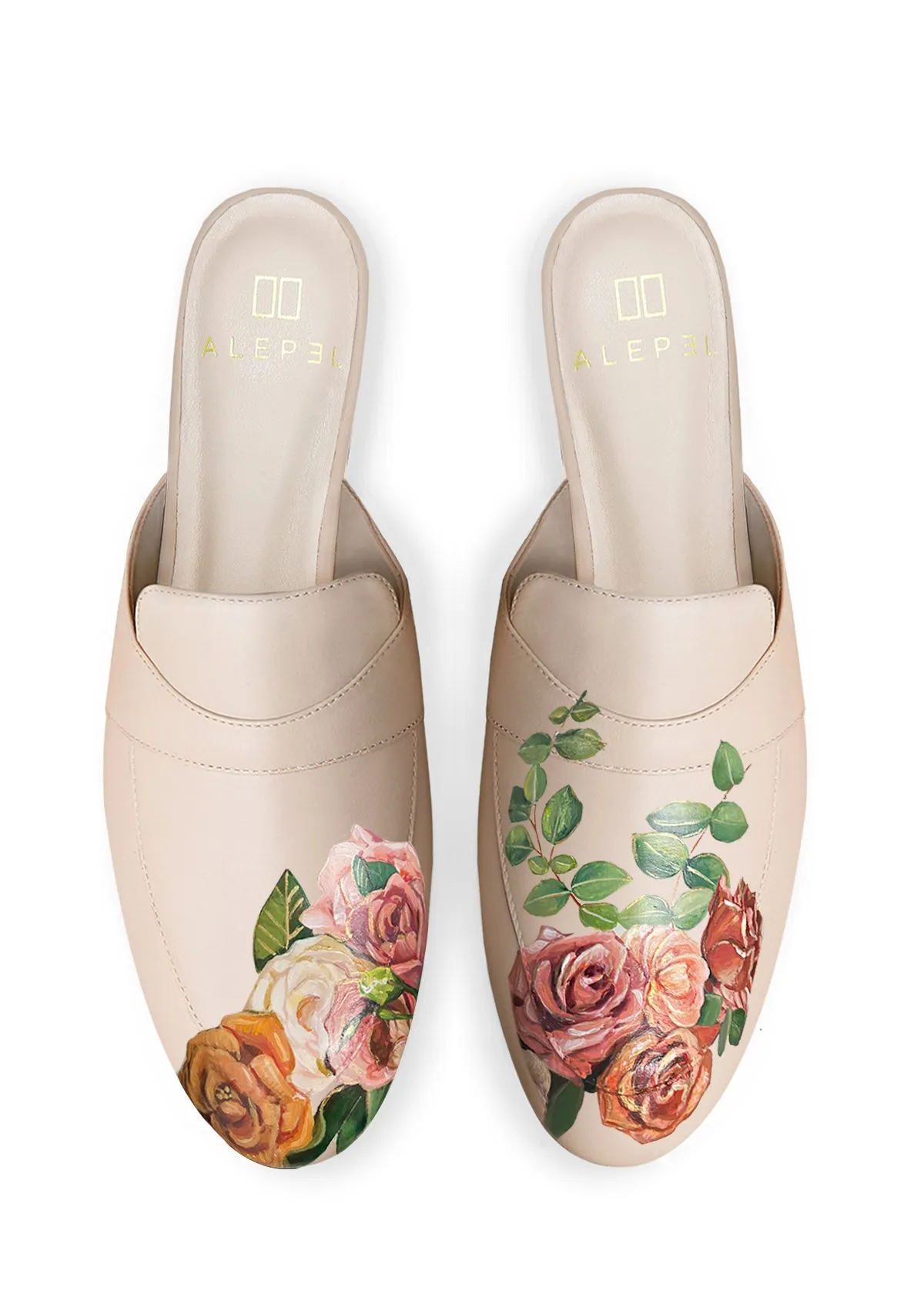Bridal Bouquet Beige Mule Breathable Material