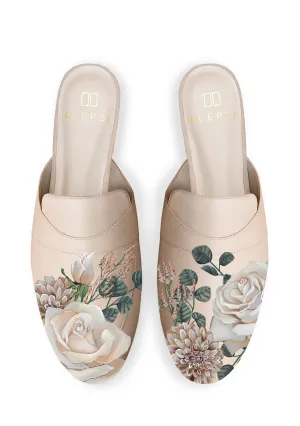 Chill Relaxation Fit Easy Step Bridal Bouquet Beige Mule