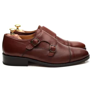Rain Guard Show Time Brown Leather Double Monk Strap UK 8
