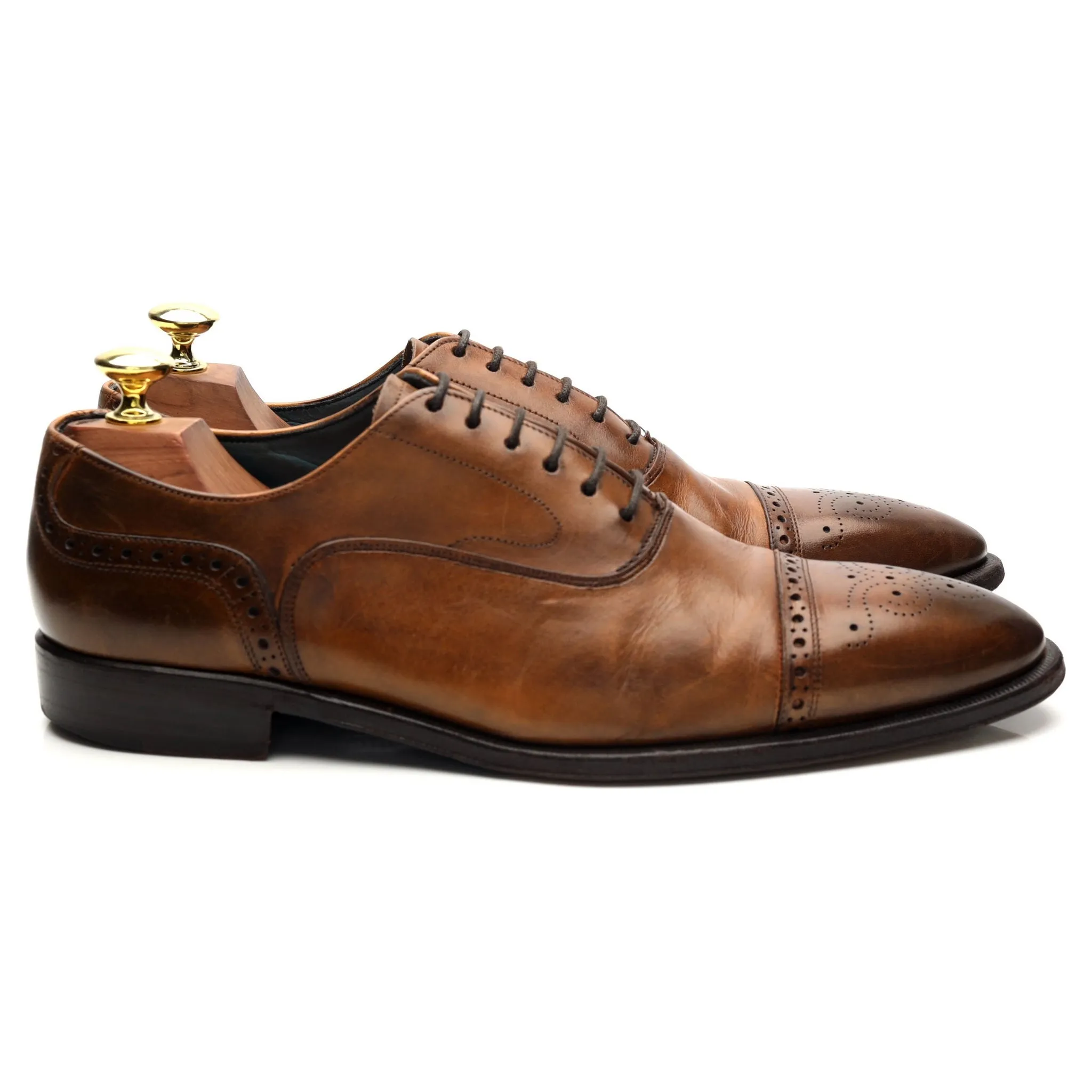 Brown Leather Oxford Brogues UK 6.5 EU 40.5 Leather Fashion