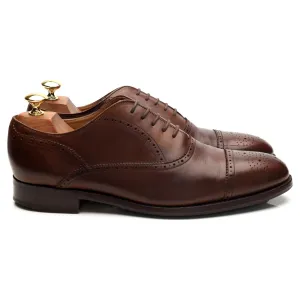 Brown Leather Oxford Brogues UK 8 G All Weather Comfort Trendy Shoes