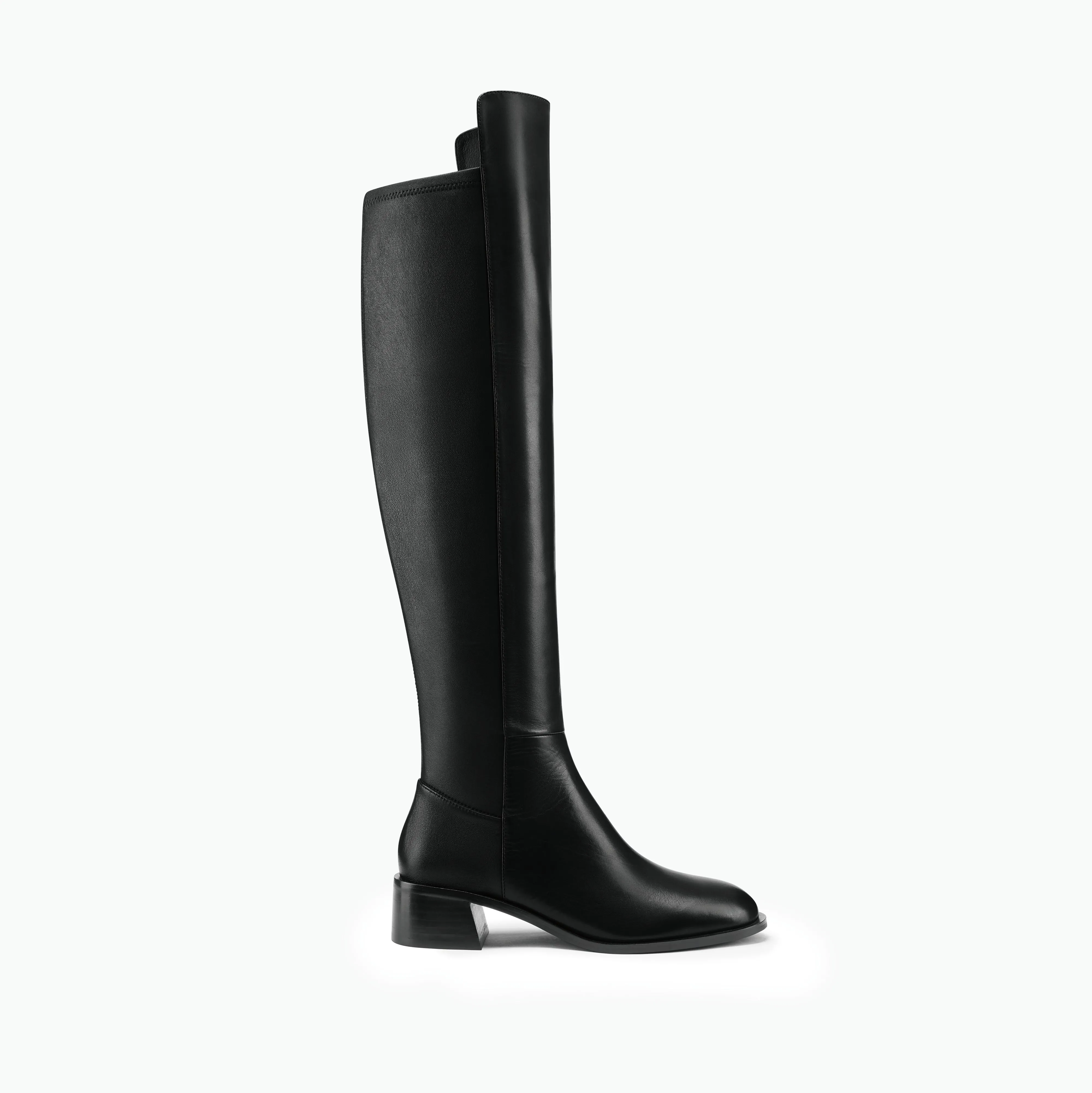 Brussels Ltd Ed Knee High Boot | Black leather Flex Motion