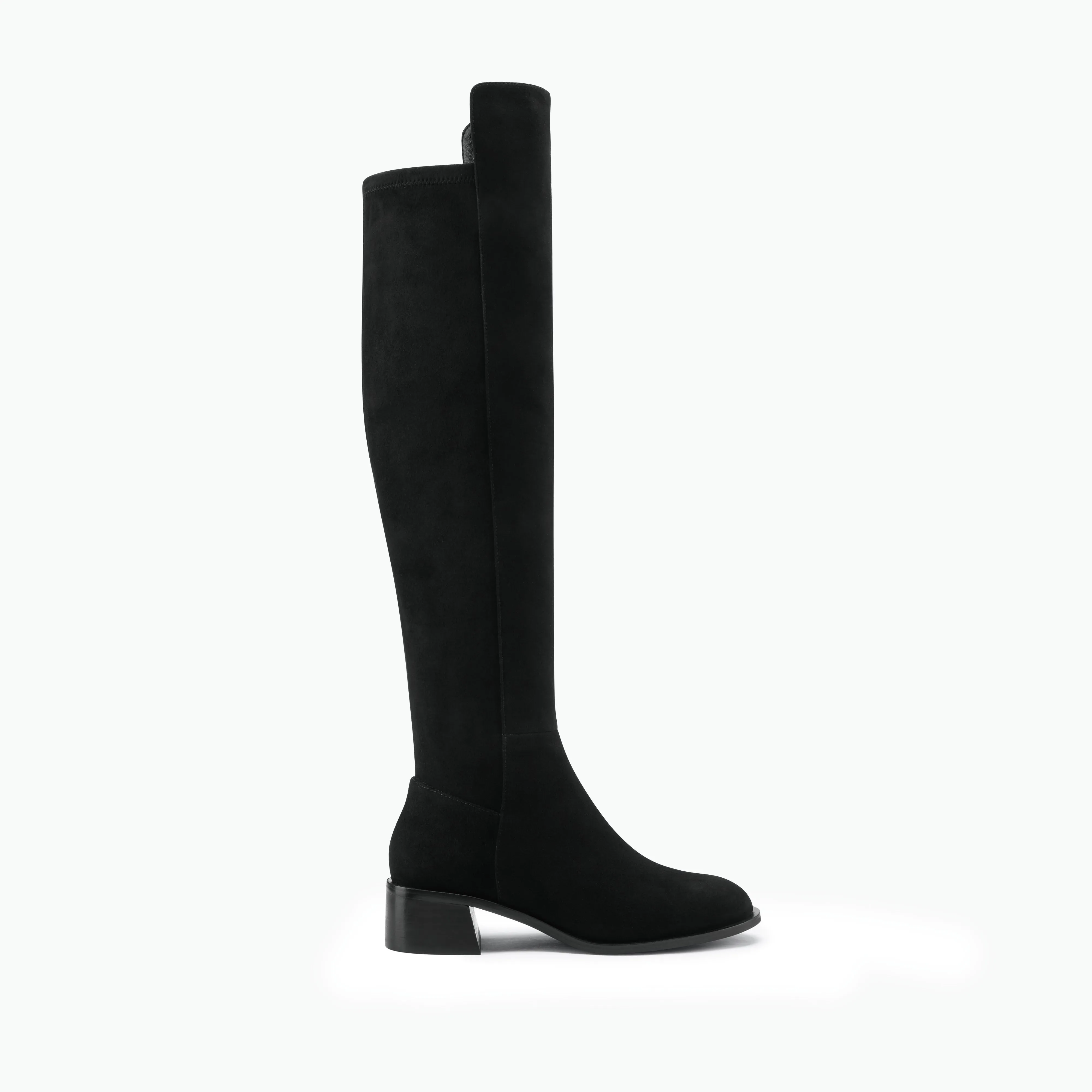 Wide toe box Everyday Protection Brussels Ltd Ed Knee High Boot | Black suede