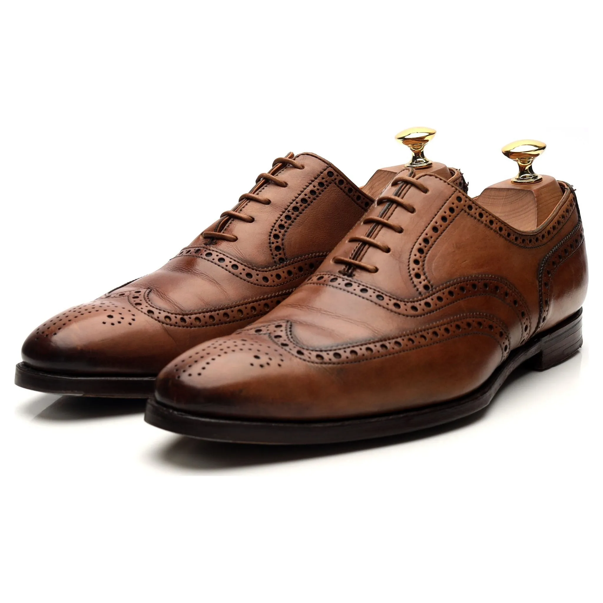 'Fairford' Tan Brown Leather Oxford Brogues UK 6.5 E Light Comfort