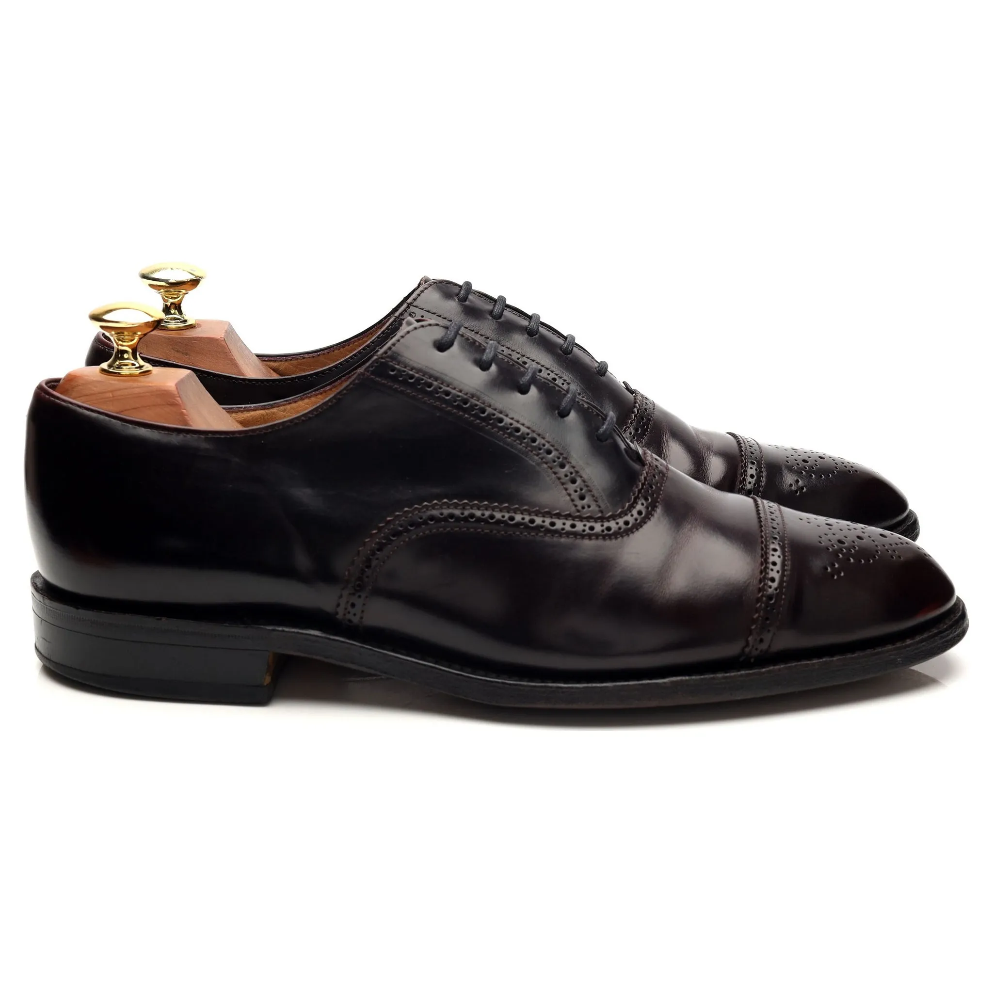 Burgundy Leather Oxford Brogues UK 8 G Weekend Walk