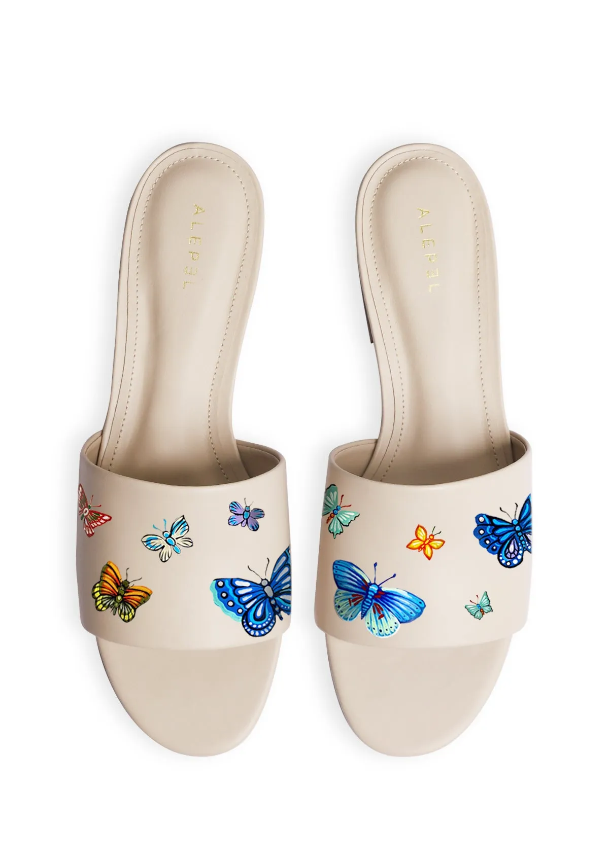 Butterflies Beige Slide Relaxed wear