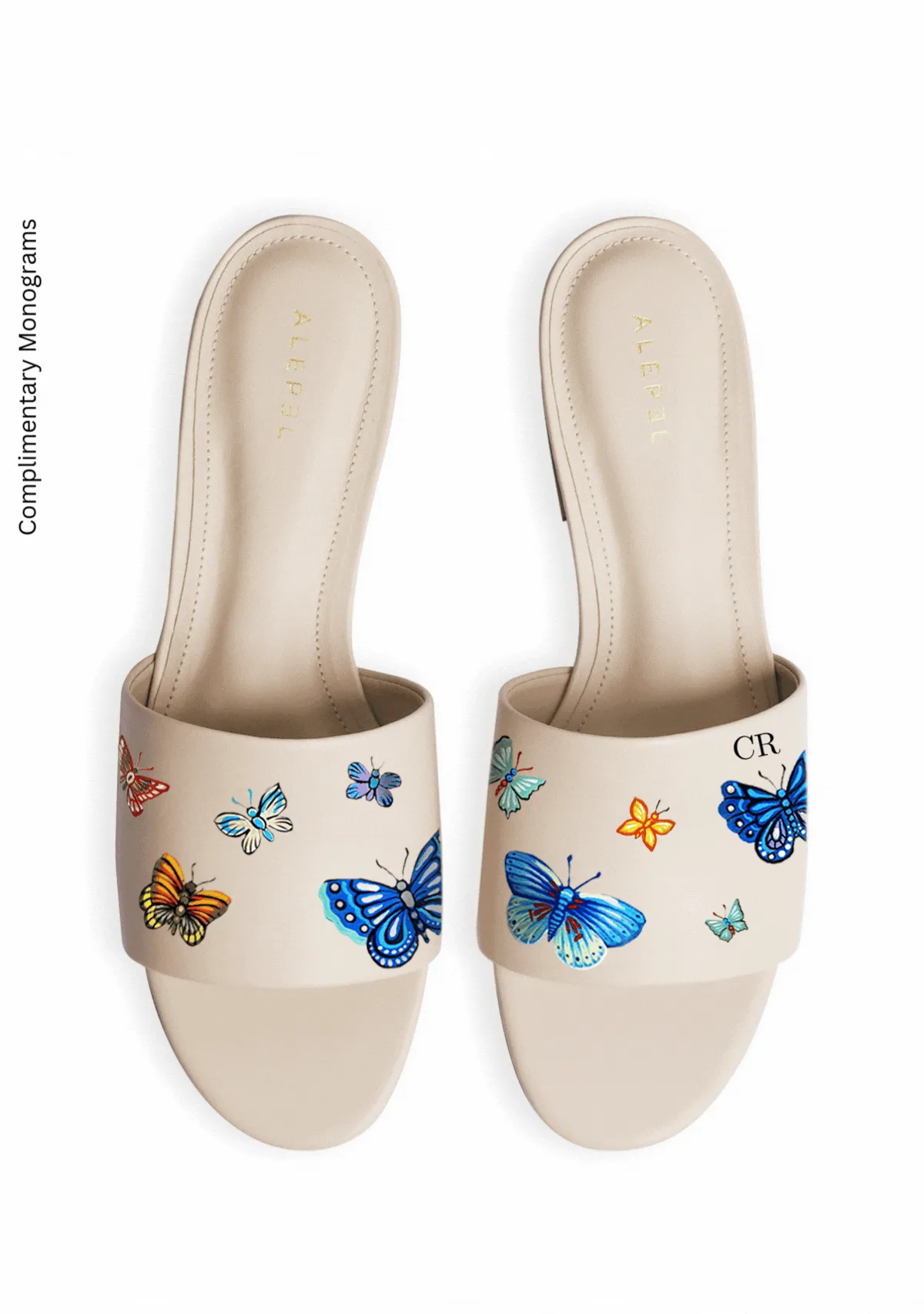 Butterflies Beige Slide Excellent Performance