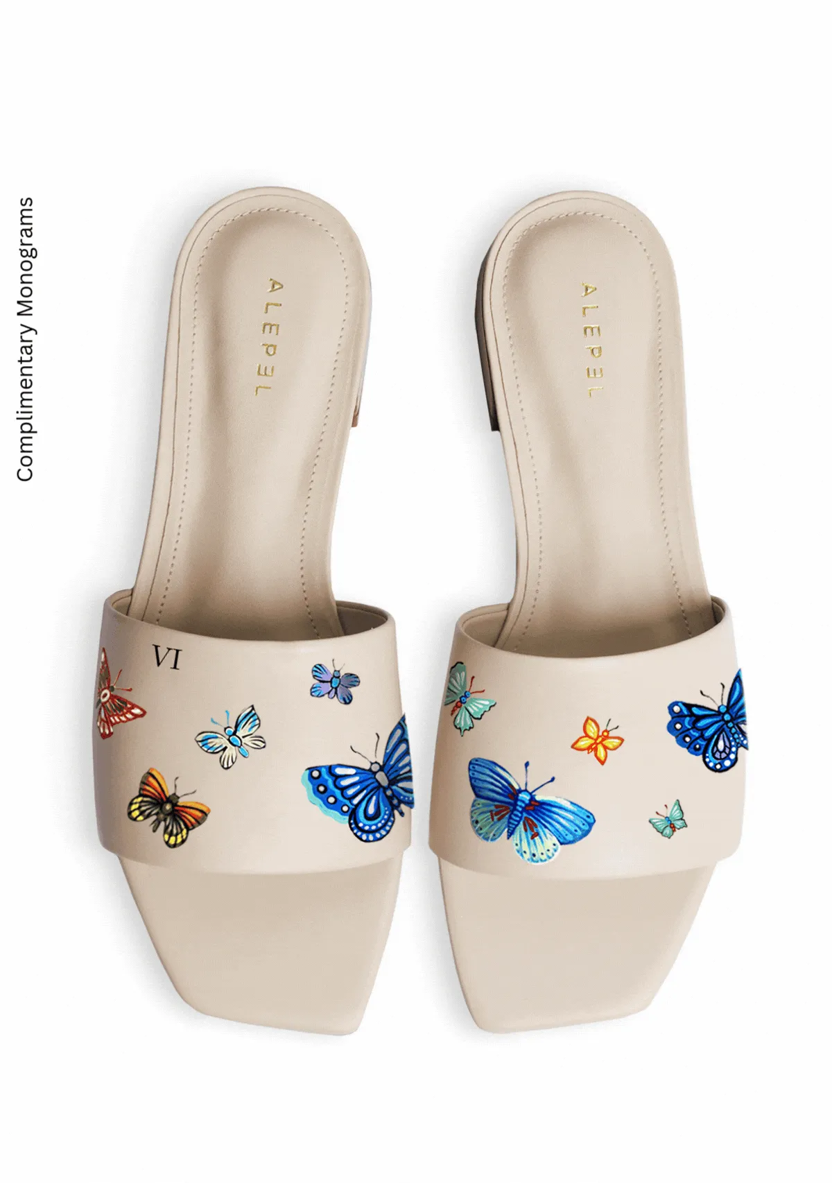 Butterflies Beige Square Breathable Material