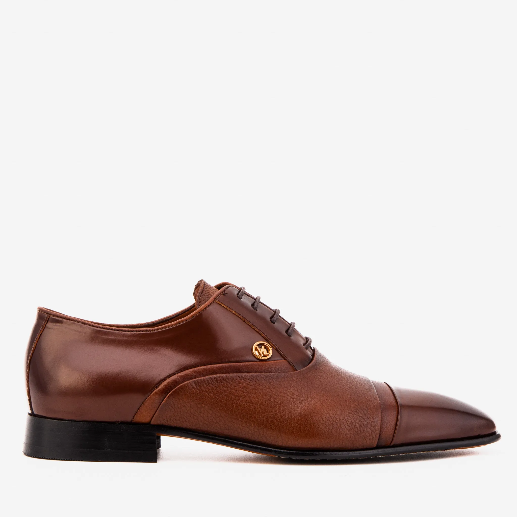 The Rockwell Handmade Tan Leather Cap Toe Oxford Men Shoe Sun Guard