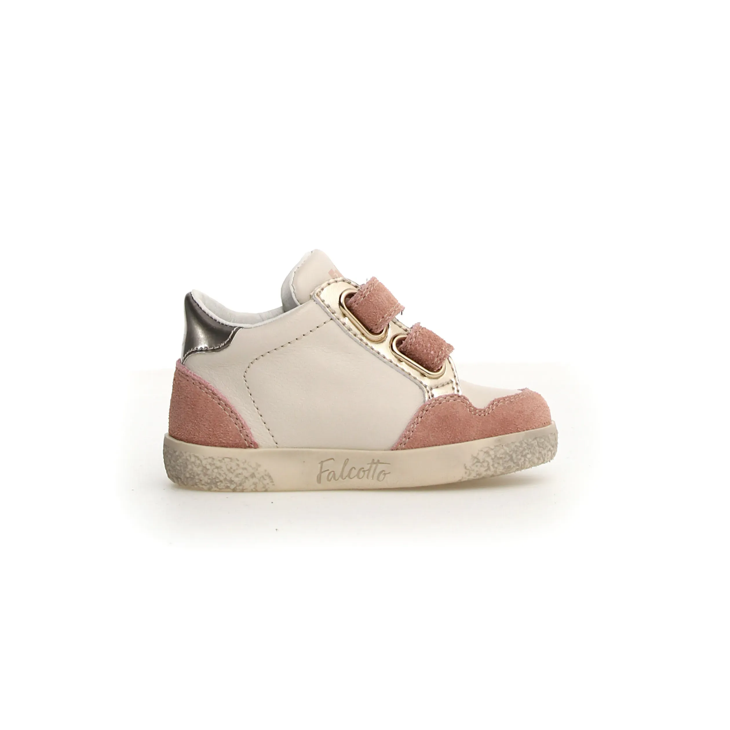 Canvas Trim Falcotto Alnoite High 2 Vl Girl's Casual Shoes - Rose/Milk/Platinu