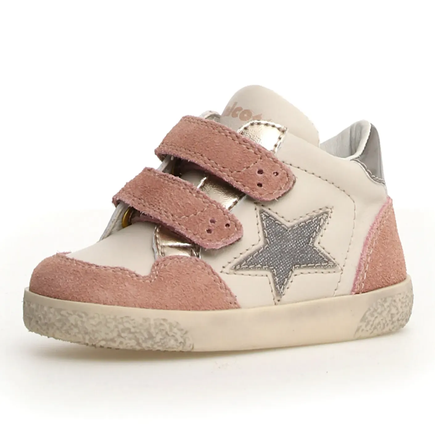 Falcotto Alnoite High 2 Vl Girl's Casual Shoes - Rose/Milk/Platinu Boys' specific shoes Teen - sized shoes