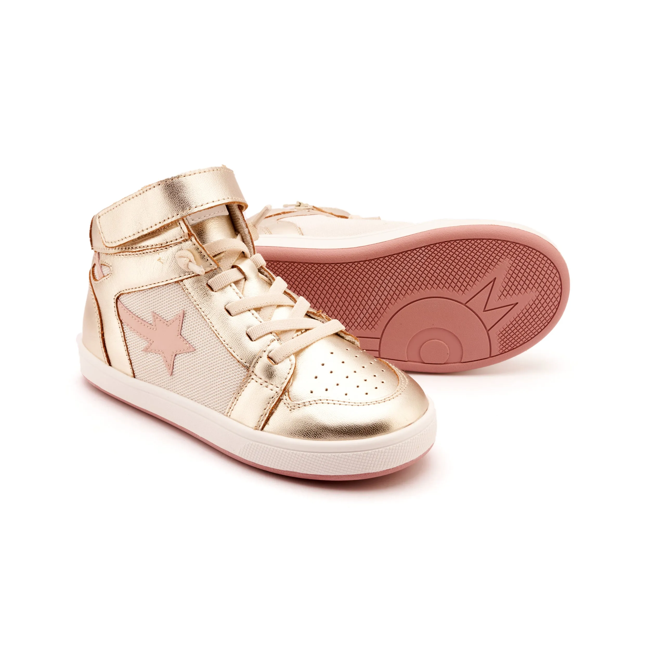 Canvas Upper Old Soles Girl's Team Sport Casual Shoes - Gold / Nacardo Dalia / Kiss