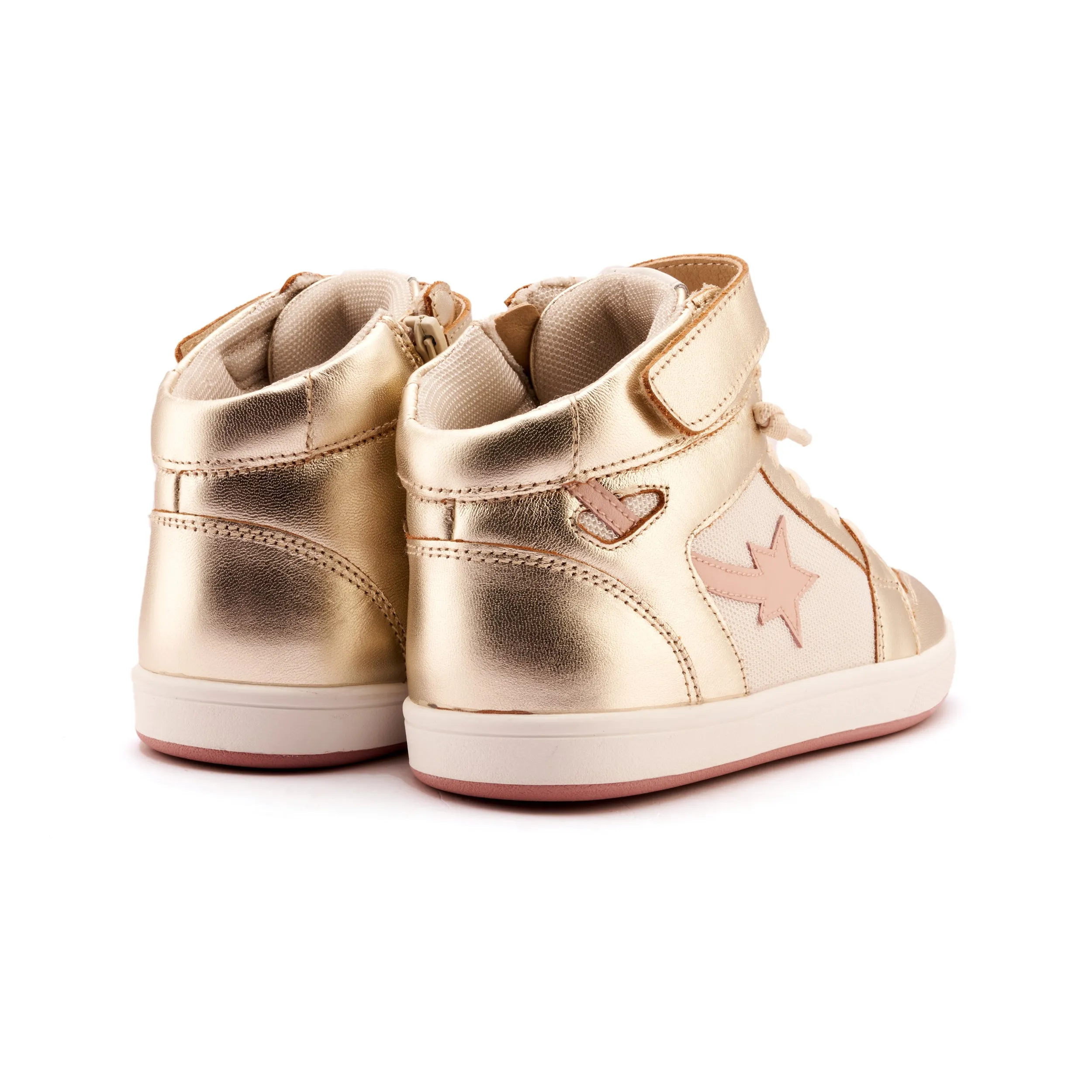 Canvas Upper Old Soles Girl's Team Sport Casual Shoes - Gold / Nacardo Dalia / Kiss