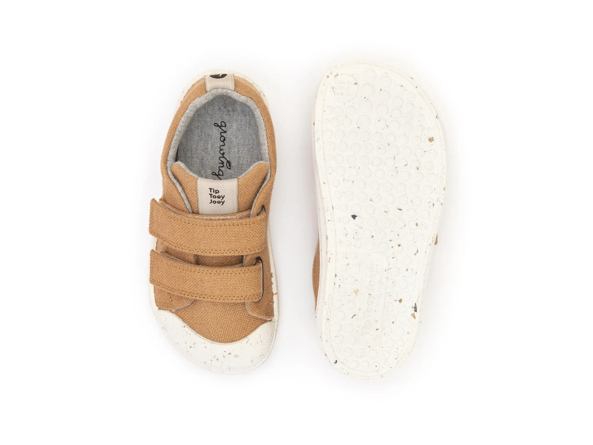 Canvas Upper Tip Toey Joey Boy's and Girl's Ramp Green Sneakers - Natural Organic Canvas