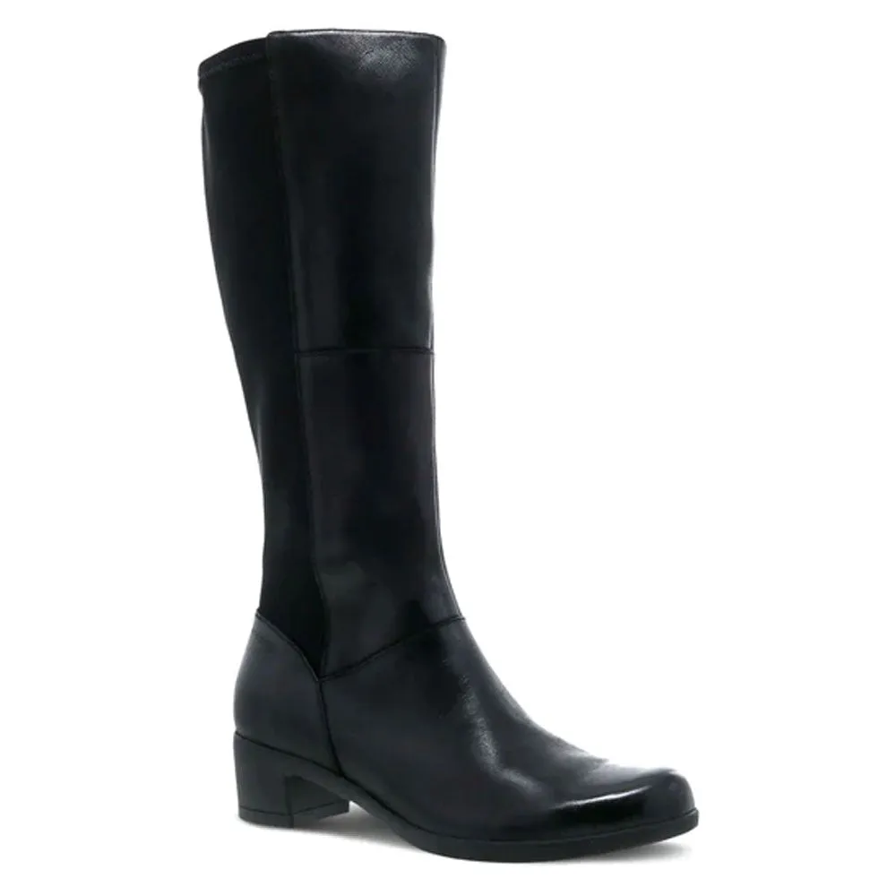 Dansko Celestine Boot Womens Shoes Black Burnished Nubuck