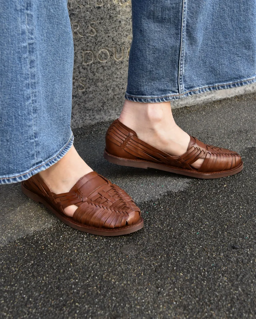 Chamula Brasilia Huarache Sandal in Brown
